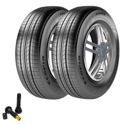 Combo 2 Pneus 195/55r16 87v Ecopia Ep150 Bridgestone + Bico Valvula Tr414