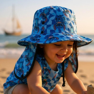Chapéu Pescador Australiano Infantil Com Proteção Pescoço Para Crianças Proteção Solar Com Ajustes