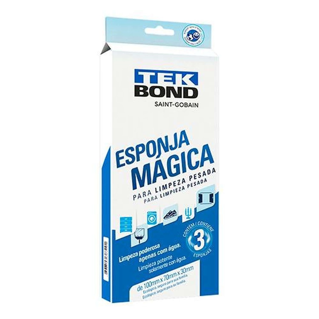 Esponja Mágica para Limpeza Multiuso - Remove Manchas e Sujeiras - Embalagem Leve 3 e Pague 2