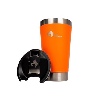 Copo Térmico Fox Stainless Quente E Frio Com Tampa 473ml Laranja em Oferta na Shopee