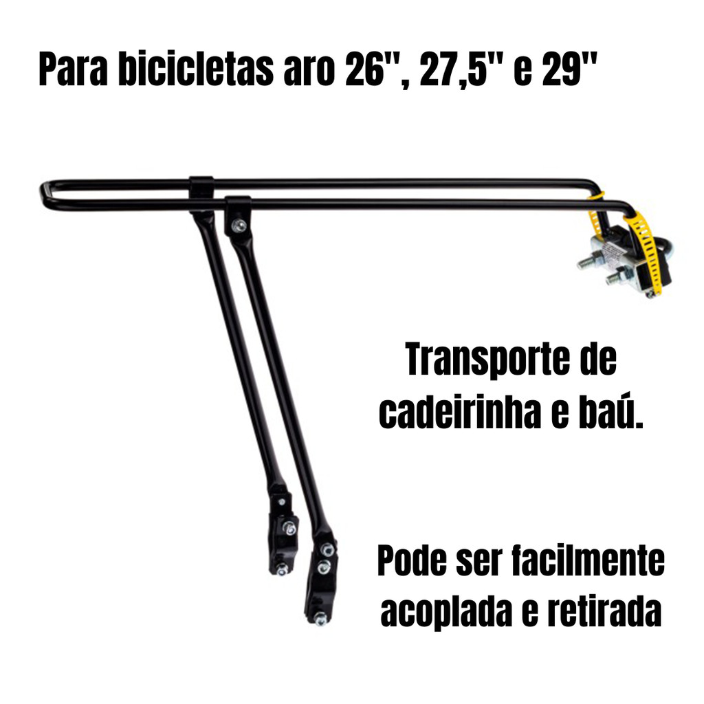 Bagageiro Garupa Kalf Flex Bicicleta Aro 29/26
