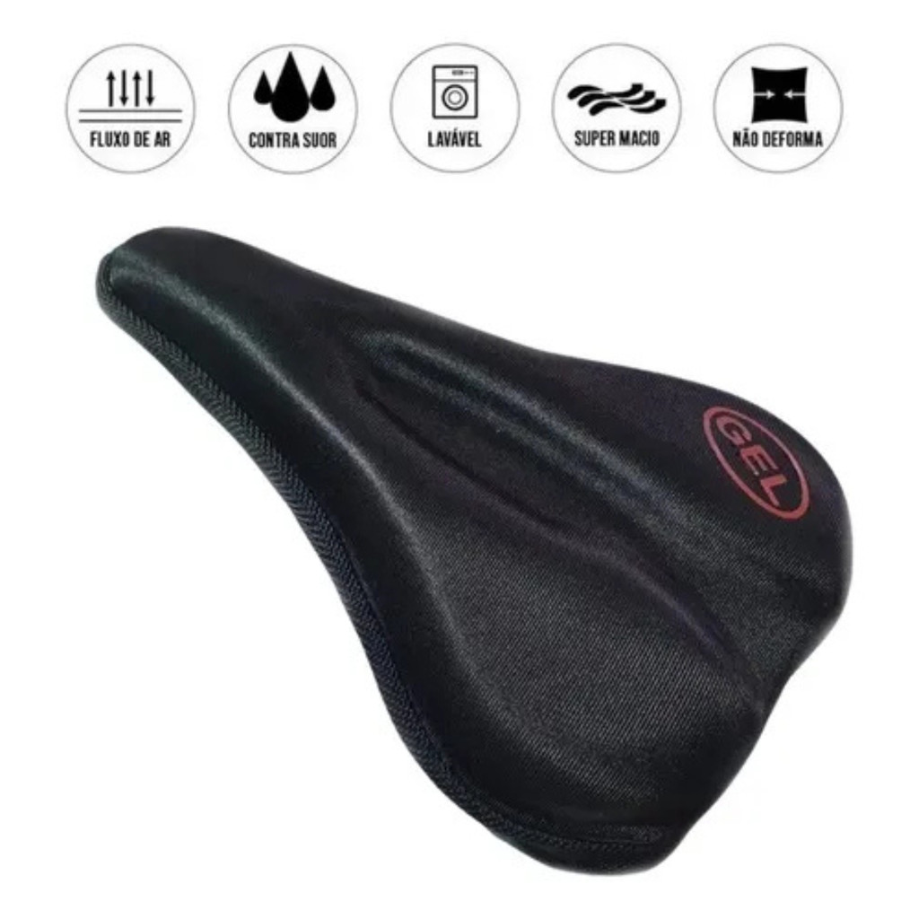Capa Banco Bike Bicicleta Gel Ajustável Spinning Selim