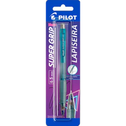 Lapiseira 0.5mm Super Grip Azul Neon H-185 com 1 unidade Pilot