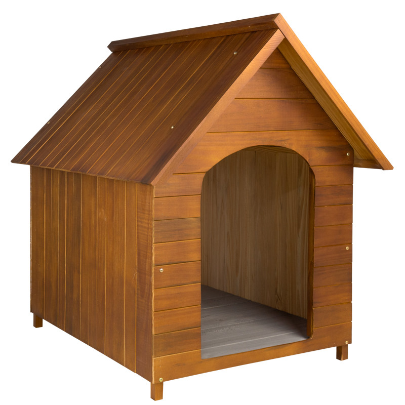 Casa Casinha De Cachorro em Madeira Pintada Média N3 Cor Cerejeira