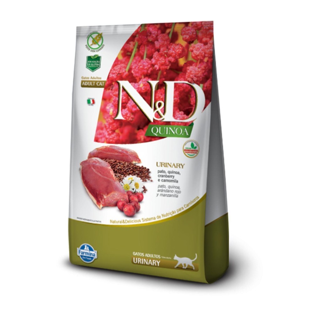 Ração Farmina N&D Quinoa Urinary para Gatos Adultos sabor Pato 1,5kg