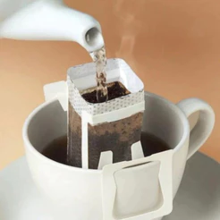 Coador de Café KIT 50 a 150 Descartável Individual Filtro de Papel Portátil com Abas para Dose Única