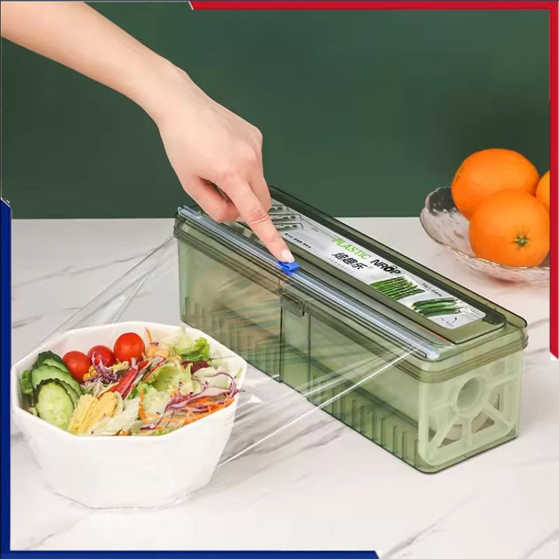 Caixa De Filme Plástico Transparente Para Uso Externo, Cortador, Dispensador De Filme Plástico De Alumínio 