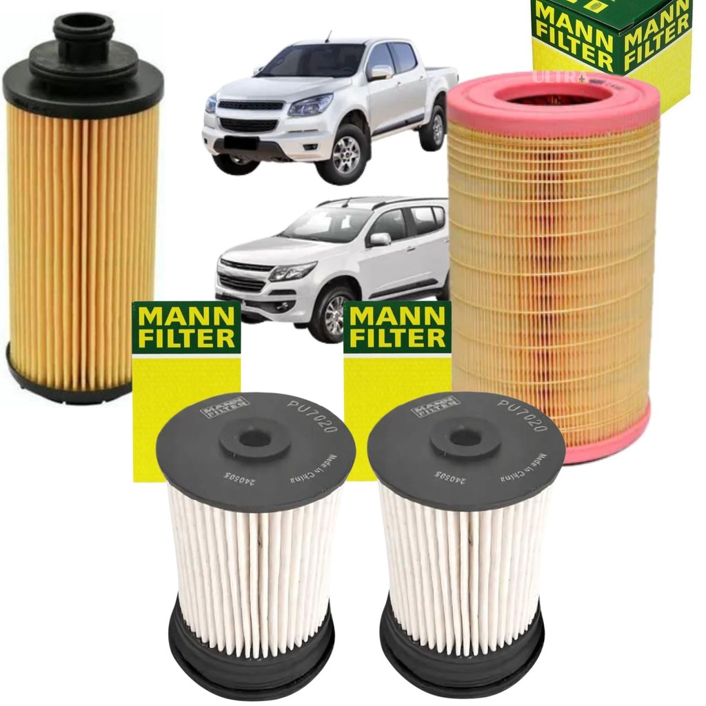 Kit Revisão Troca 3 Filtros GM Chevrolet S10 / TrailBlazer 2.8 CDTI - 2012/... (C16010/1 + HU6017Z + PU7020Z)