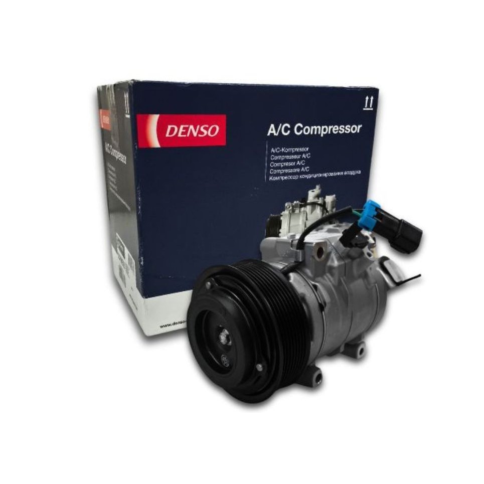COMPRESSOR 10SRE18C 12V POLIA 8PK 120MM DENSO RETROESCAVADEIRA COMPATIVEL COM  JOHN DEERE 210K 310K