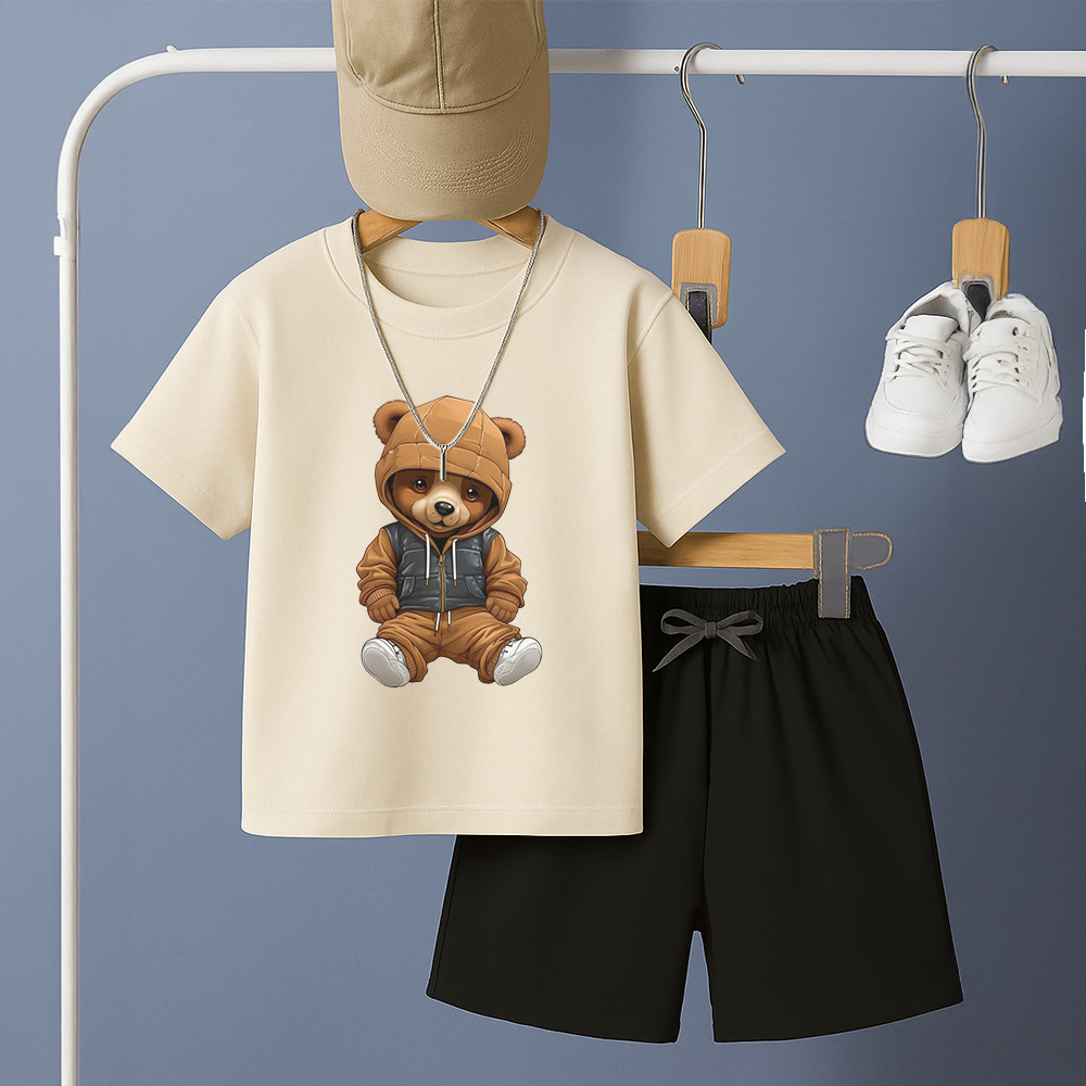 Kit Infantil Roupas – Look Completo Camiseta e Bermuda Confortável