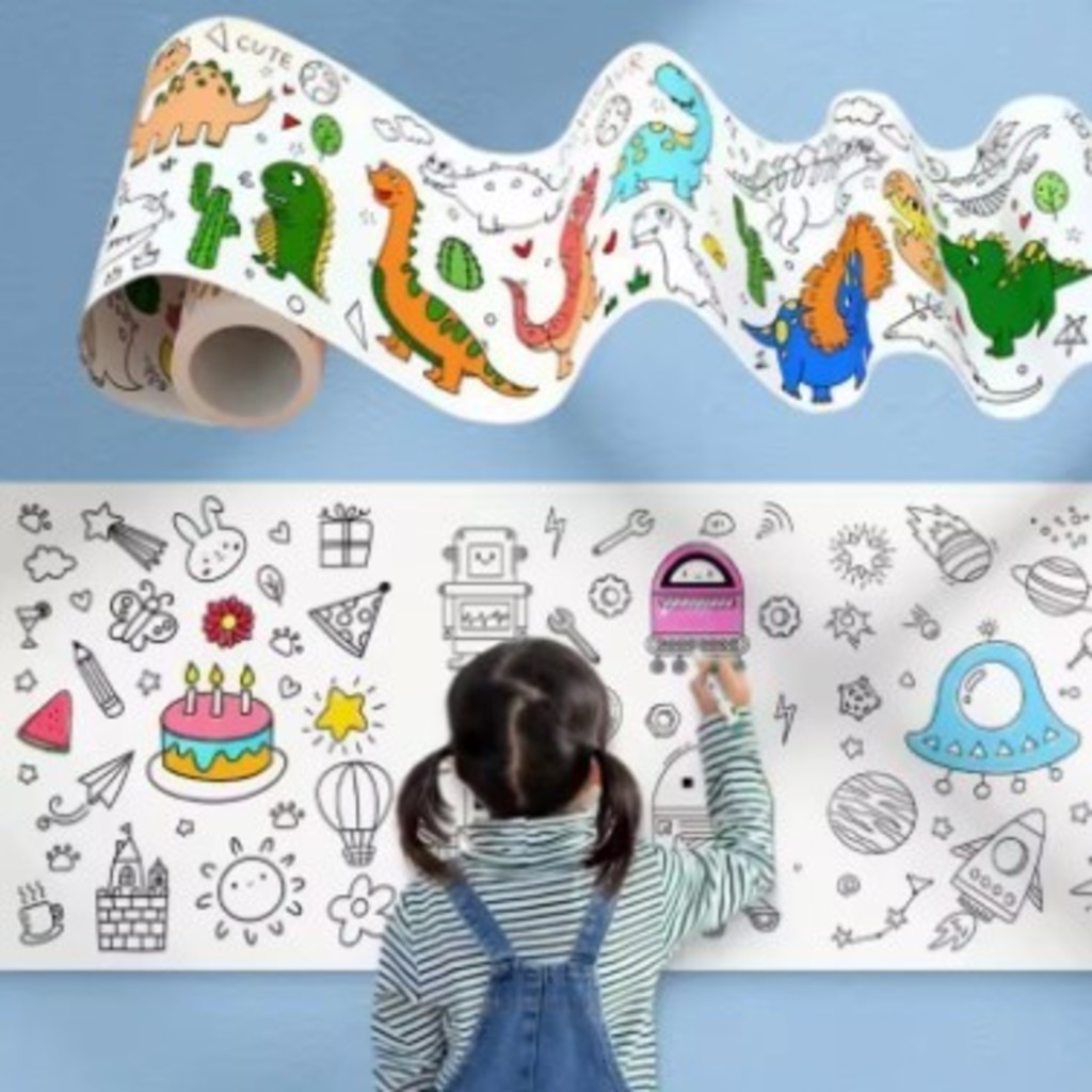 Super Rolo de Papel com Desenho Infantil 3 m para Crianças Autoadesivos em Oferta na Shopee