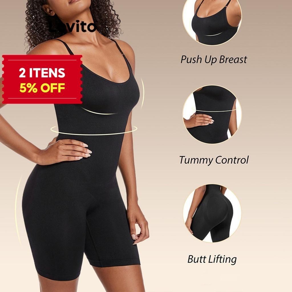 (Trendy) Lovito Shapewear Casual Liso De Cor Pura Para Mulheres LNL72279 - Women Clothes