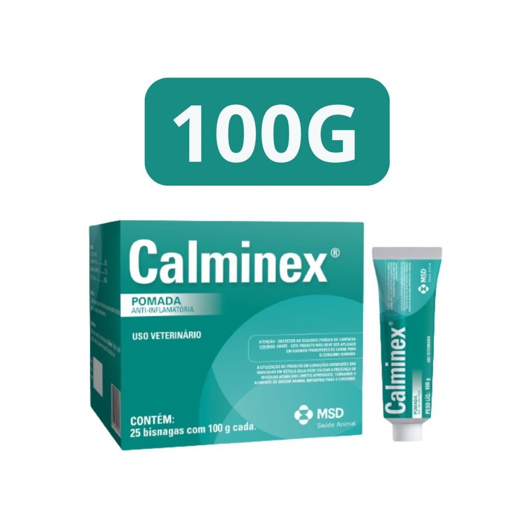 Calminex Pomada De Uso Veterinário 100g Dores e Pancadas em Oferta na Shopee