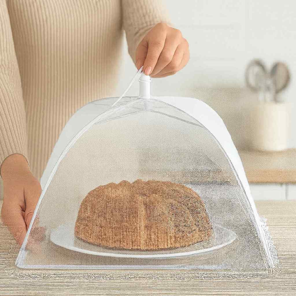 Tampa Mosquiteiro para Alimentos | Protetor de Comidas Flexível em Poliéster Dobrável em Oferta na Shopee