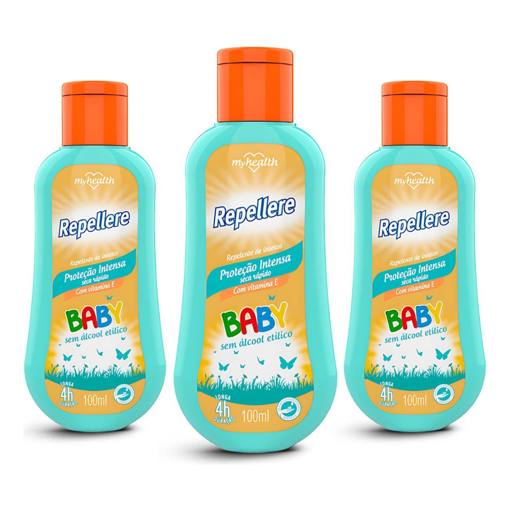 Kit 3 Repelente Infantil Proteção Dengue Pernilongo Mosquito