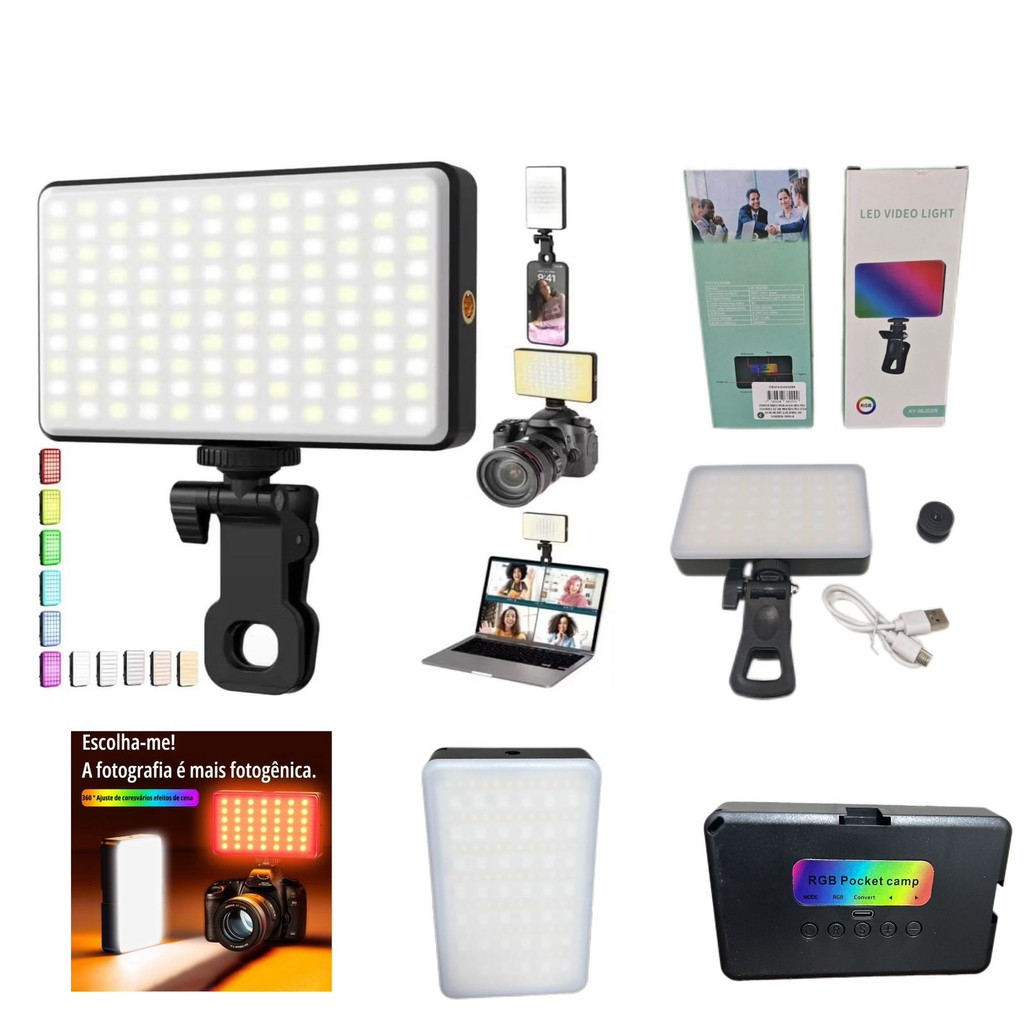 Luz de Preenchimento para Selfie e Live – Iluminação Profissional em Oferta na Shopee