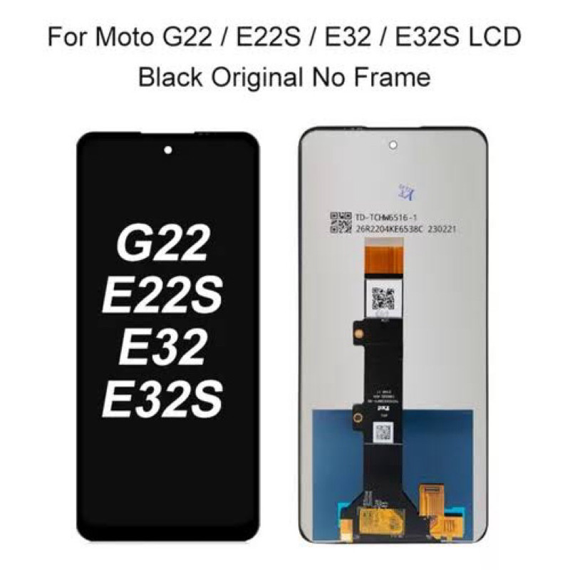 Tela Display Frontal Lcd Touch Para Moto G22 XT2231 E32 XT2227 E32S XT2229 E22S Original + Película
