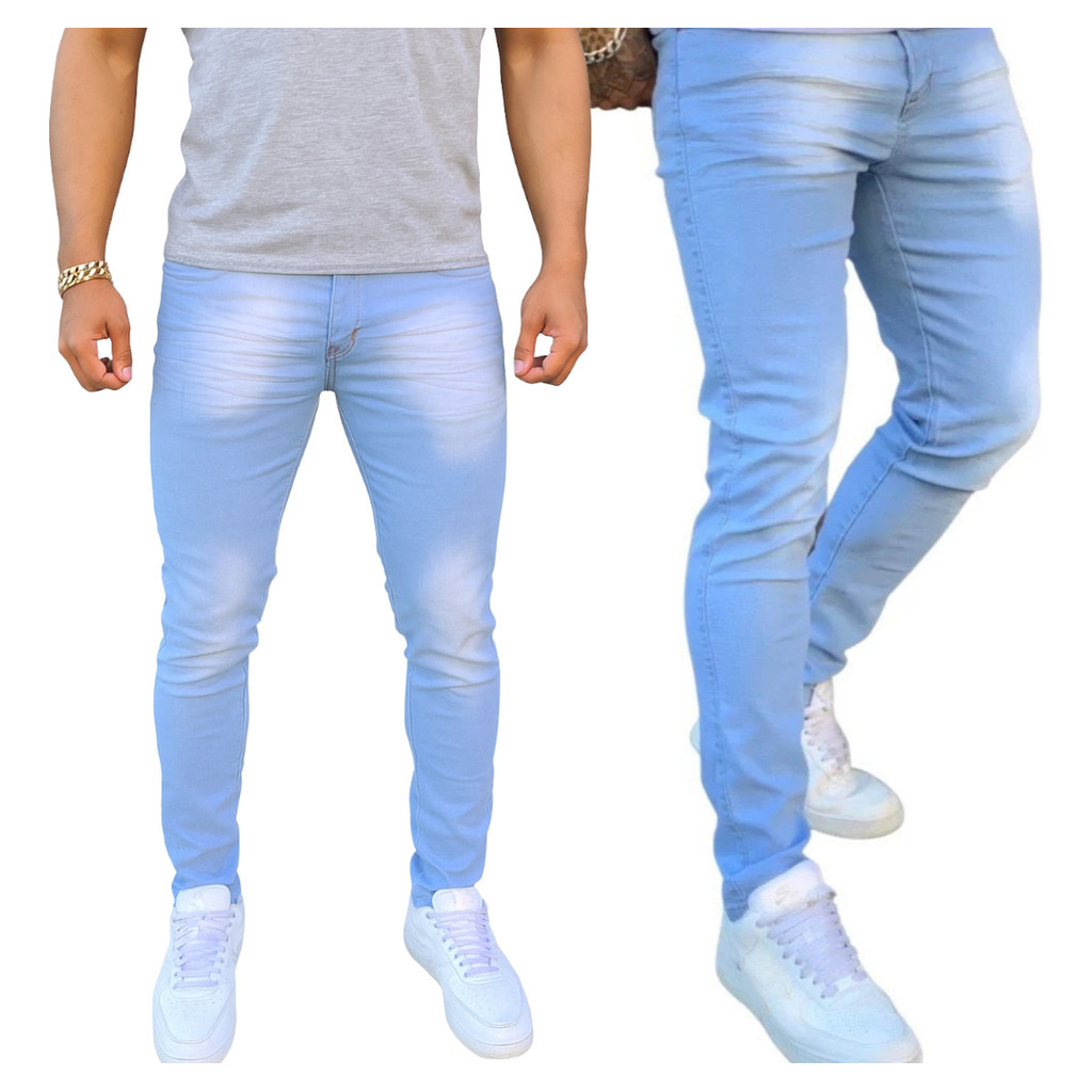 Kit 2 Calça Jeans Skinny Masculina