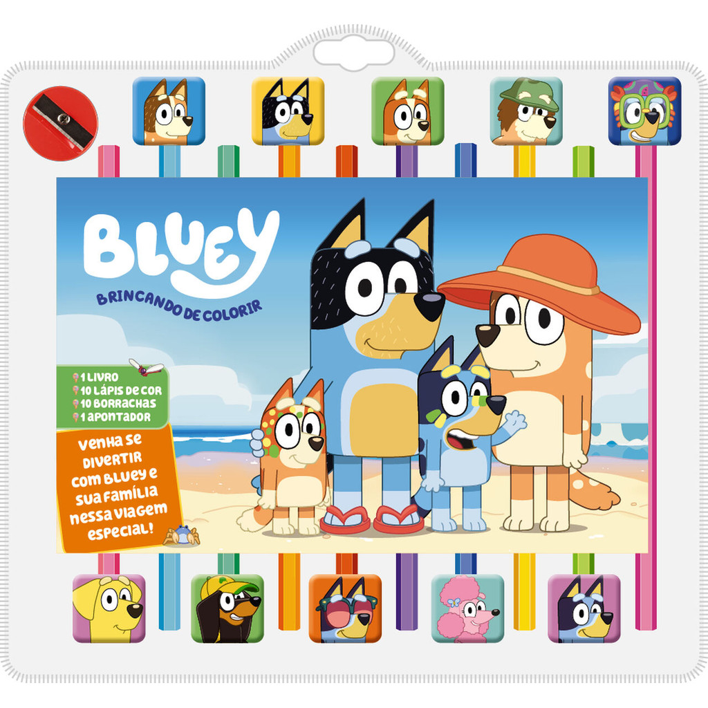 Bluey Brincando de Colorir em Oferta na Shopee