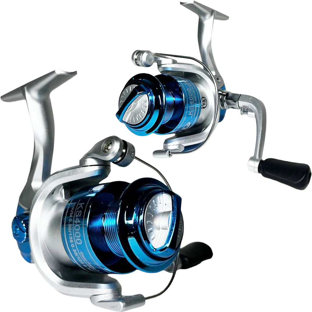 Molinete de Pesca Taue Ks 4000 - 13 Rolamentos - Drag: 10Kg - 5.2:1 - Pesca Leve/Media