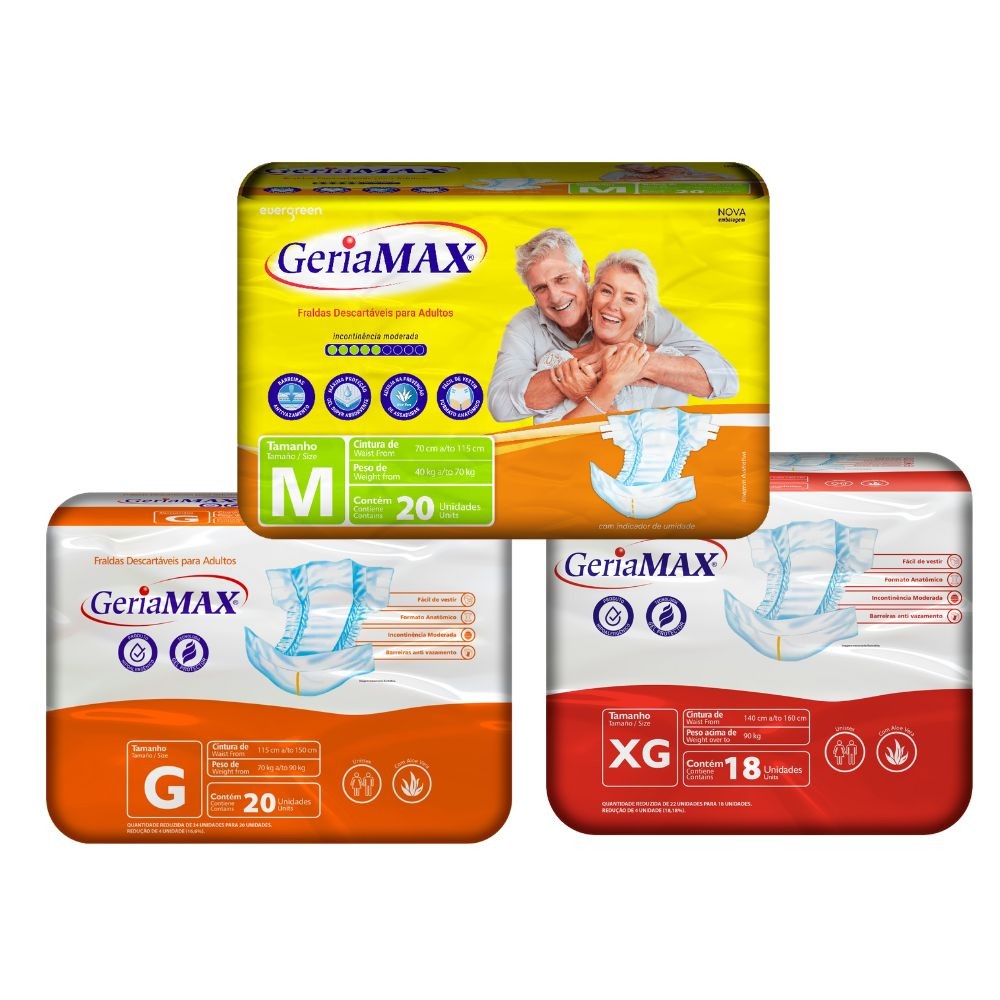 Fralda Descartável Geriátrica Geriamax  Evergreen em Oferta na Shopee