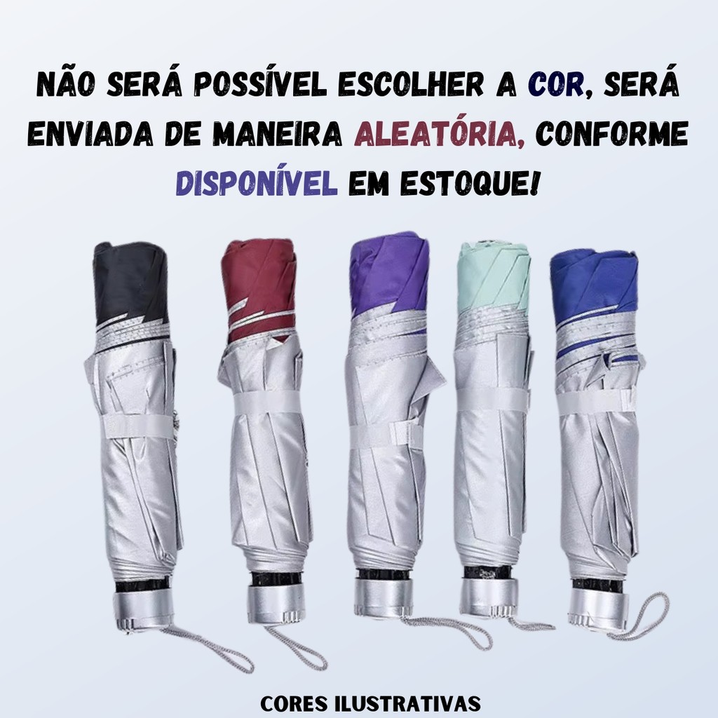 Guarda Chuva Manual Reforçado C/ Proteção Solar pequeno mini cabe na bolsa dobravel sombrinha