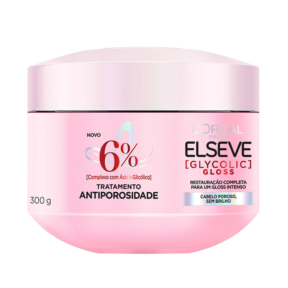 Creme De Tratamento Elseve Glycolic Gloss 300g - Beauty
