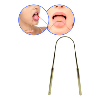 Raspador Limpador De Língua Dourado Higiene Bucal Profunda em Oferta na Shopee