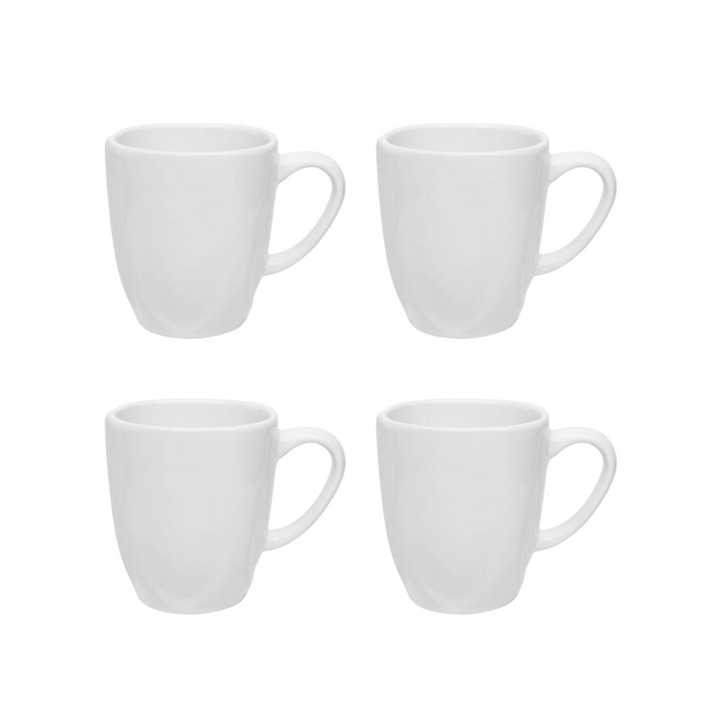 Jogo de 4 Canecas 380ml Oxford Ryo White em Oferta na Shopee