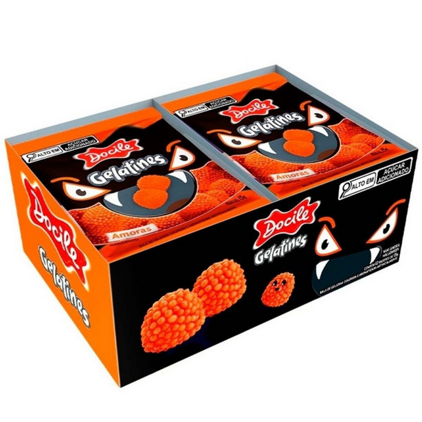 Bala Gelatina Mini Amoras Halloween - 12x15g Docile
