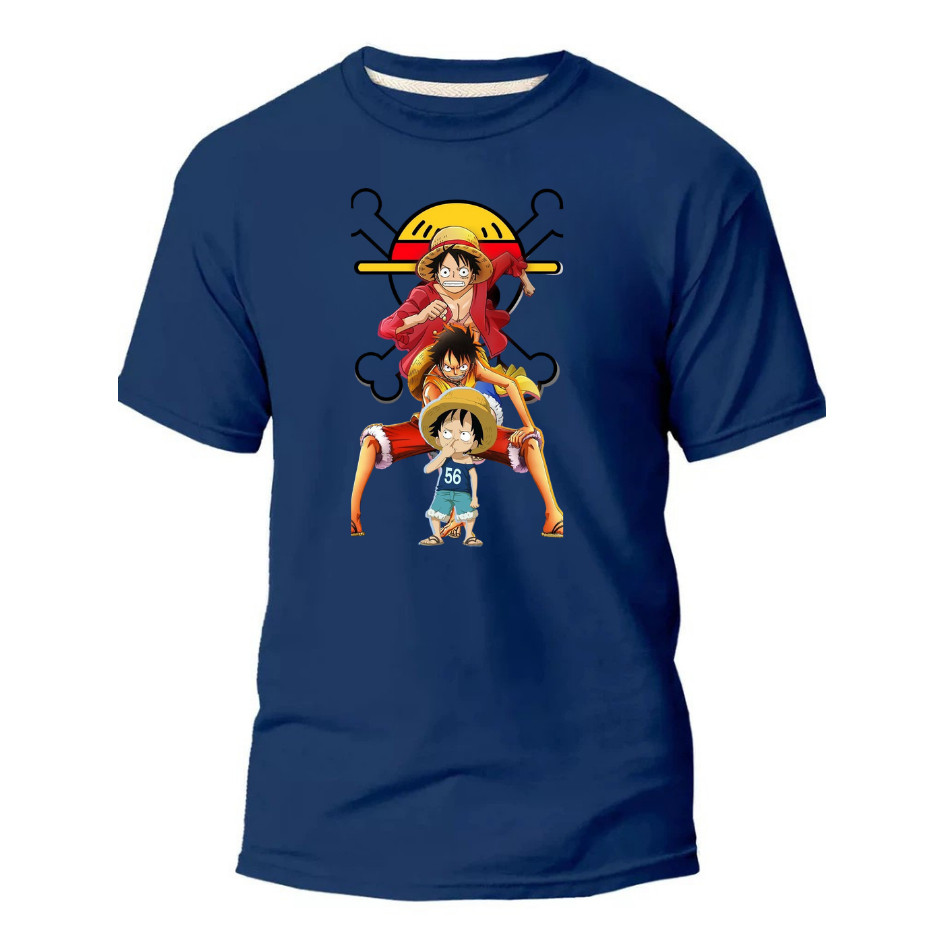 Camiseta One PIece Básica Algodão Luffy Anime