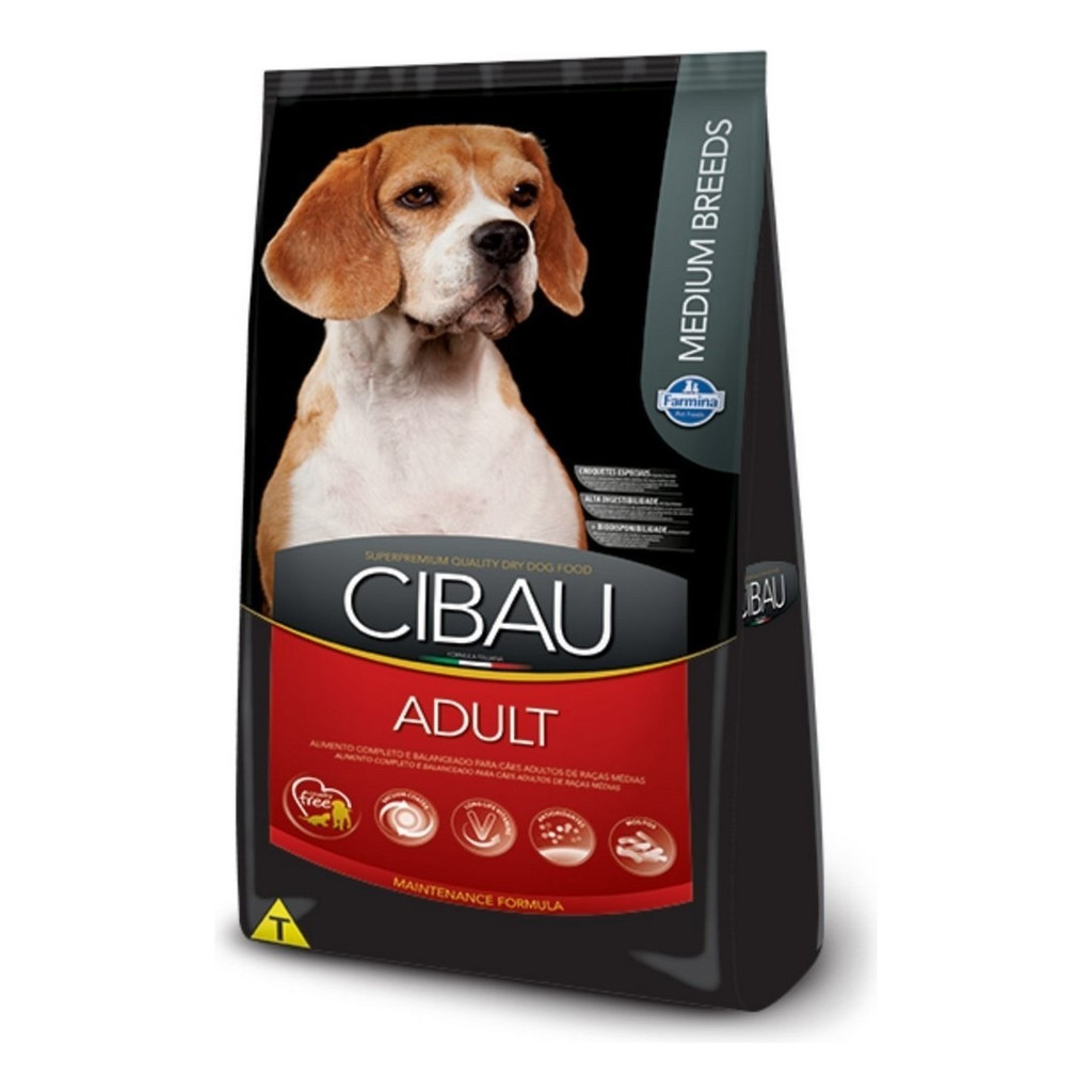 Cibau Cães Adultos de Raças Médias Sabor Carne e Frango 15Kg
