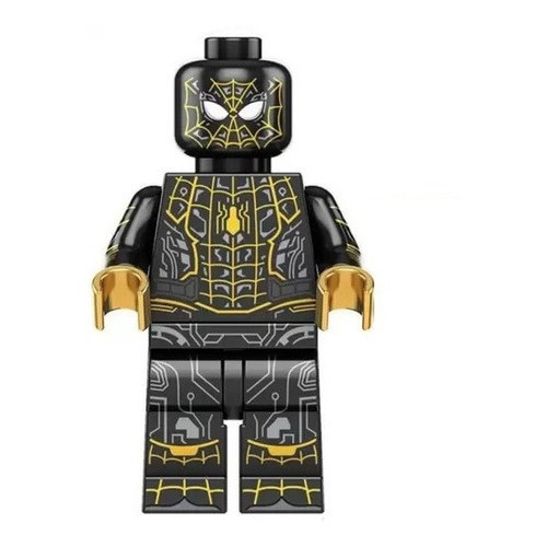 Spider Man Black Personagem Spider Man Blocos Boneco Marvel