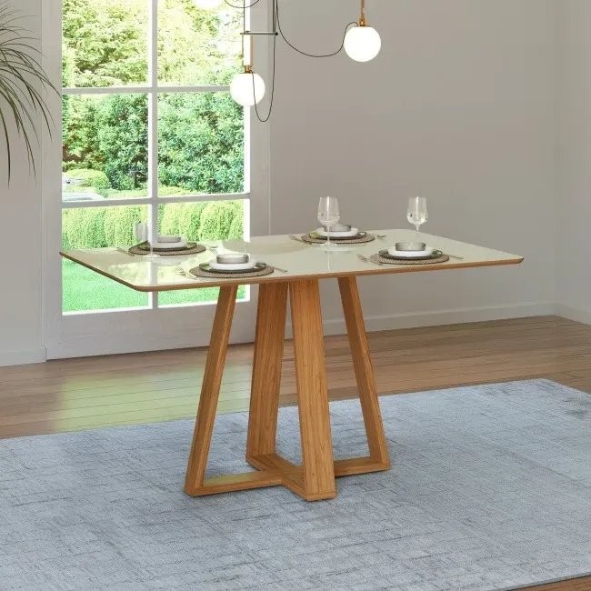 Mesa de Jantar Retangular 4 Lugares 135cm 100% MDF em Oferta na Shopee