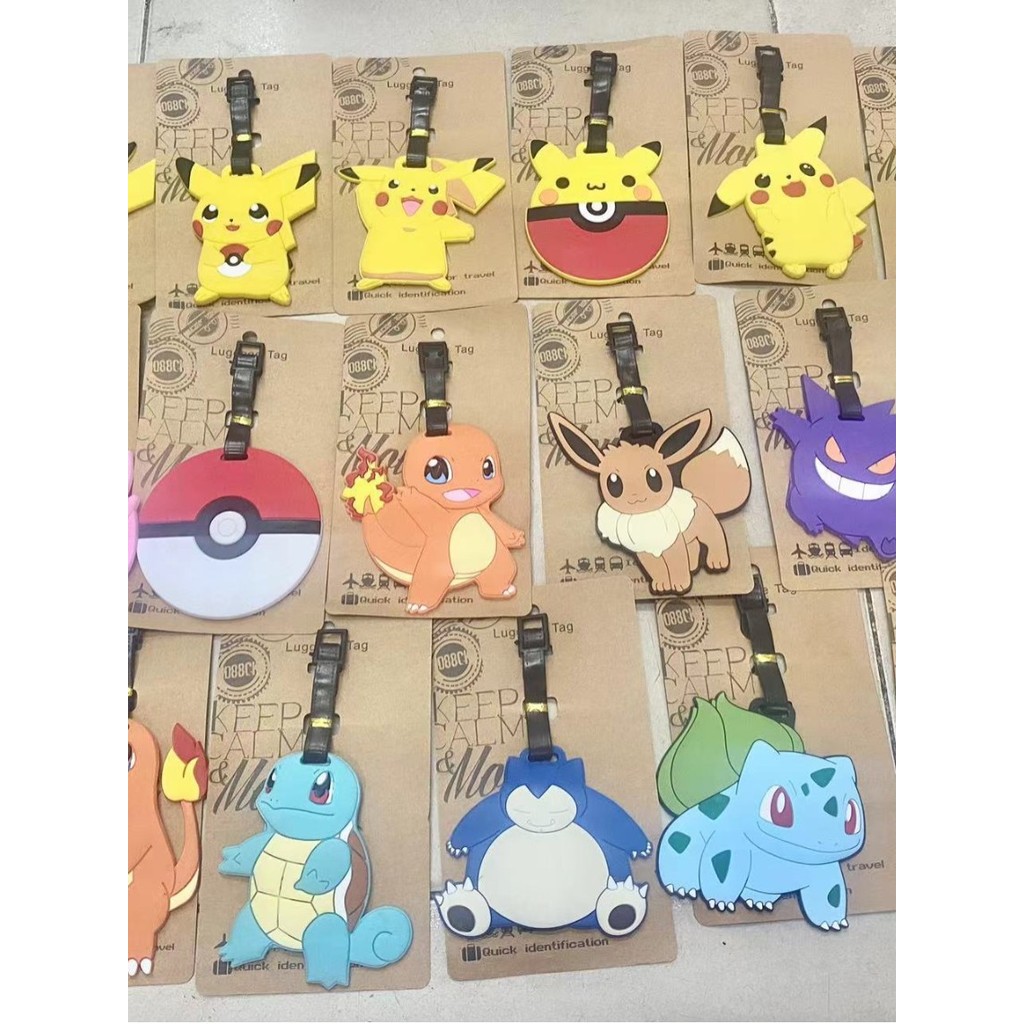 Etiqueta de identificação de remessa CSAE Etiqueta de bagagem Cartão de embarque Pokémon Pokémon Pikachu Pingente de ide