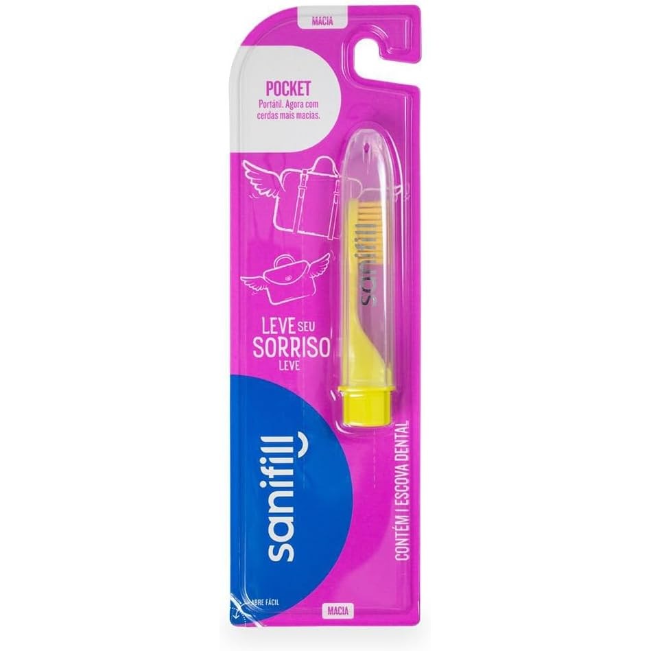 Escova Dental Sanifill Pocket Macia Com 1 unidade em Oferta na Shopee