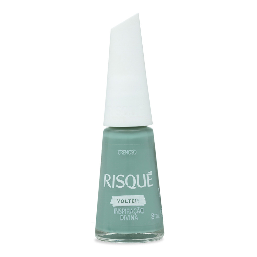 Esmalte Verde Risqué Inspiração Divina Cremoso 8ml em Oferta na Shopee