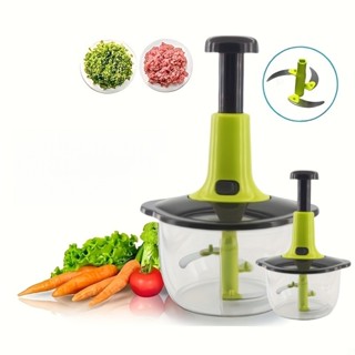 Mixer Manual de Alimentos 1.5L com Três Lâminas e Trava de Segurança em Oferta na Shopee