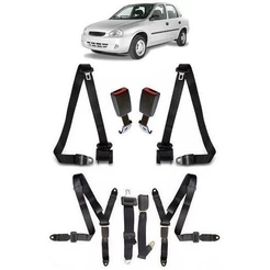 Kit Cinto De Segurança Retrátil 3p Completo Gm Corsa Classic.