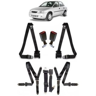 Kit Cinto De Segurança Retrátil 3p Completo Gm Corsa Classic em Oferta na Shopee