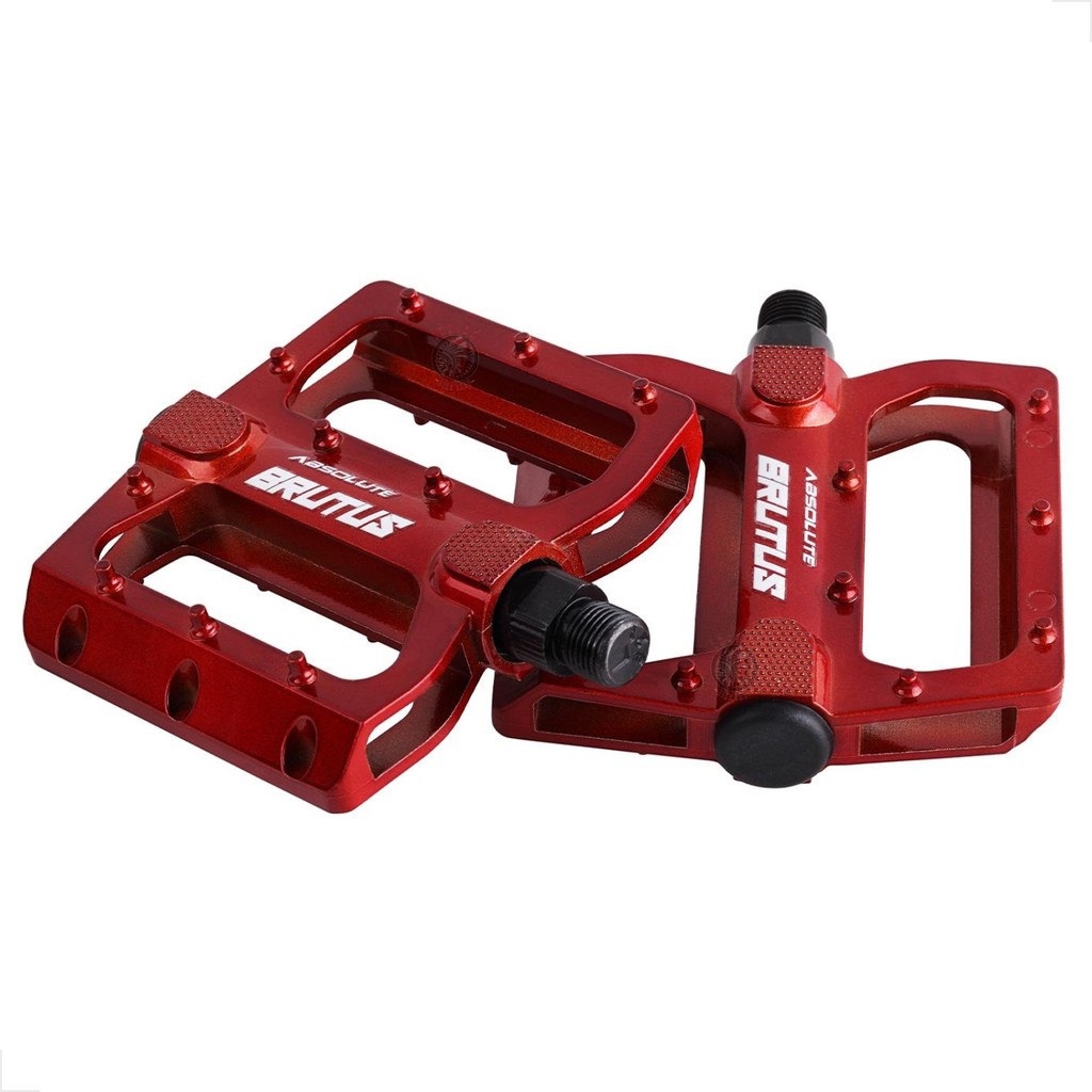 PEDAL PLATAFORMA ABSOLUTE BRUTUS FLAT 9/16 VERMELHO - Dh Enduro Bmx Rosca Grossa 9/16 freerider bicicleta em Oferta na Shopee