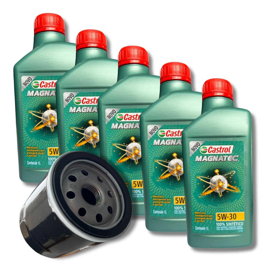 KIT TROCA DE ÓLEO CASTROL 5W30 FORD COM 5 LITROS MAIS FILTRO