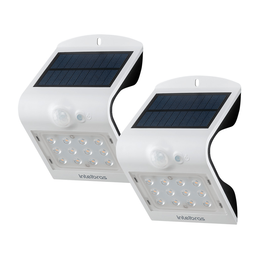 Kit Arandela Solar Intelbras ASI 220 Luz Branca - 2 peças em Oferta na Shopee