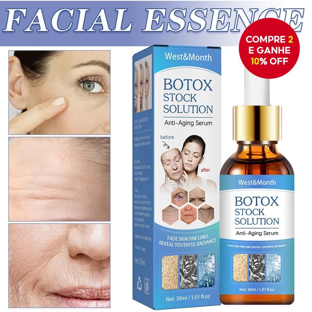 Compre 1 Leve 1 Grátis: Sérum Facial Avançado Anti-idade 30ml, Suaviza Linhas Finas E Revitaliza A pele