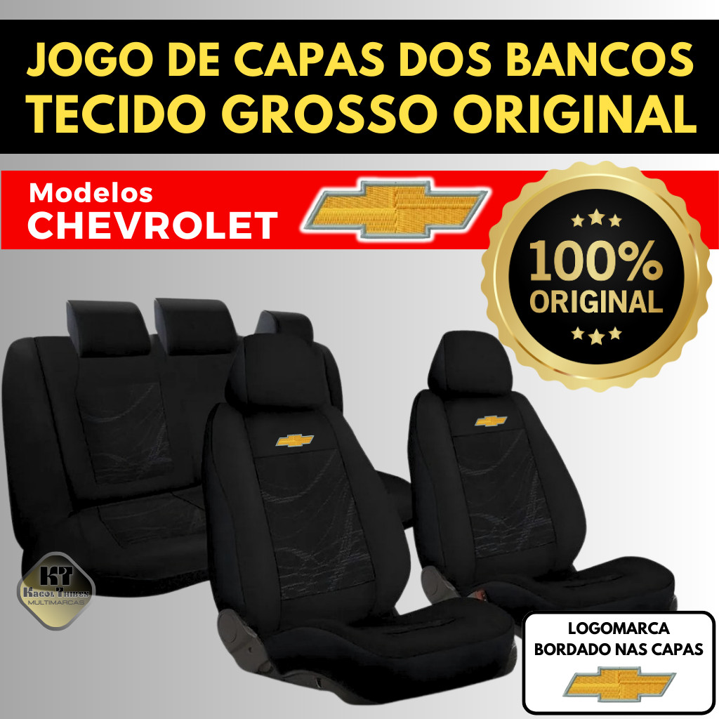 Capa Des Banco Chevrolet GM Tecido Grosso Original Carro Corsa Celta Onix Agile Prisma Classic Cobalt Montana