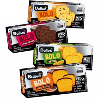 Kit c/ 4 Bolos Sem Glúten Sem Açúcar Sem Leite Belive em Oferta na Shopee