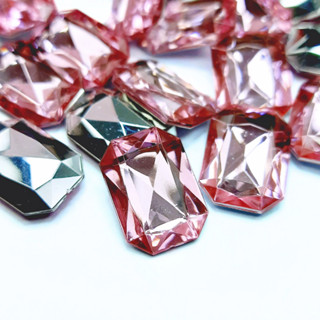 Chaton Retangular 13x18mm - Rosa Bebê - Base Irregular em Oferta na Shopee