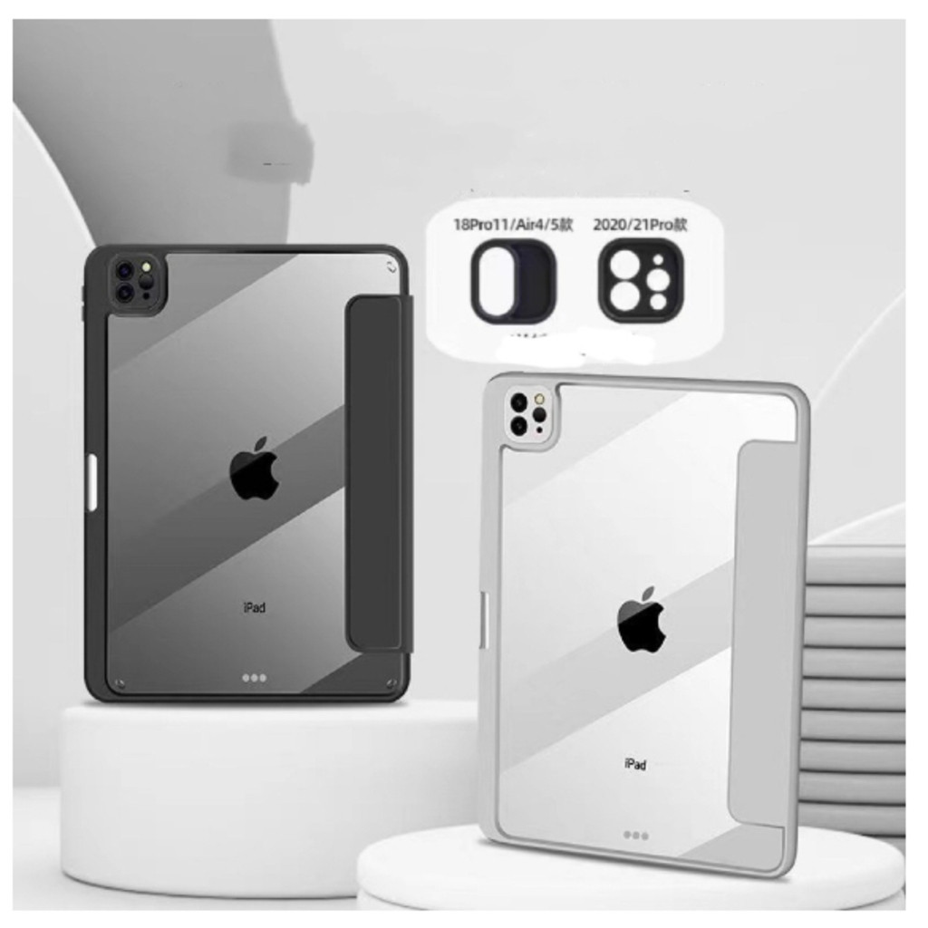 Capa Case Para Acrílico Magnética Com Suporte Caneta iPad Air 6/Air 5/ Air 4  11/10.9 Geração/ Pro 11 Polegada 2018/2020/2021/2022/2024 Suporte CanetaZK store