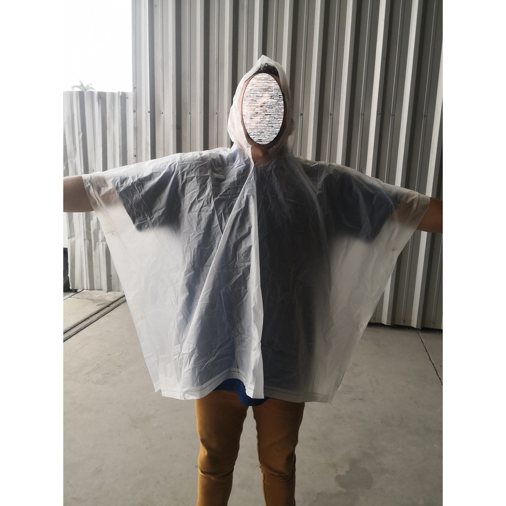 Capa De Chuva Poncho Laminado Pvc Transparente Tam. Unico YP11 em Oferta na Shopee