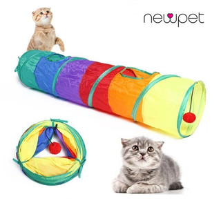 Gato Brincar Túnel Brinquedos Para Animais De Estimação Cachorros Dobrável Gatinho Com De Bolas Cães em Oferta na Shopee